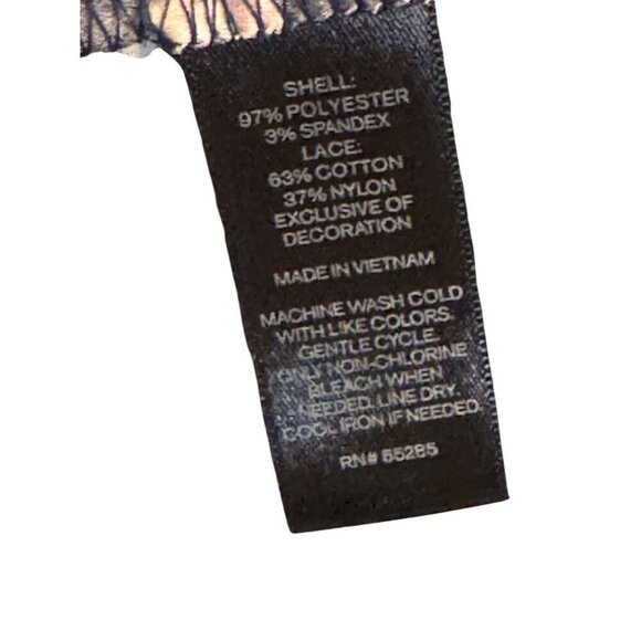 Express Womens Navy Multicolor Floral Blouse Size Small NWT - Picture 5 of 9